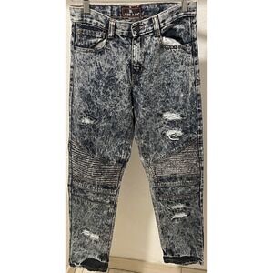 Vintage Men's 28x30 Dark Red Ape Jeans Cotton Baggy‎ Hip Hop Y2K 90s